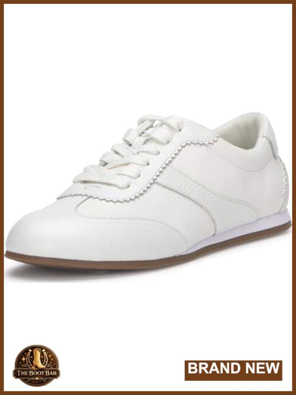 Lucky Brand Leather Ballet-Inspired Lace-Up Sneakers
